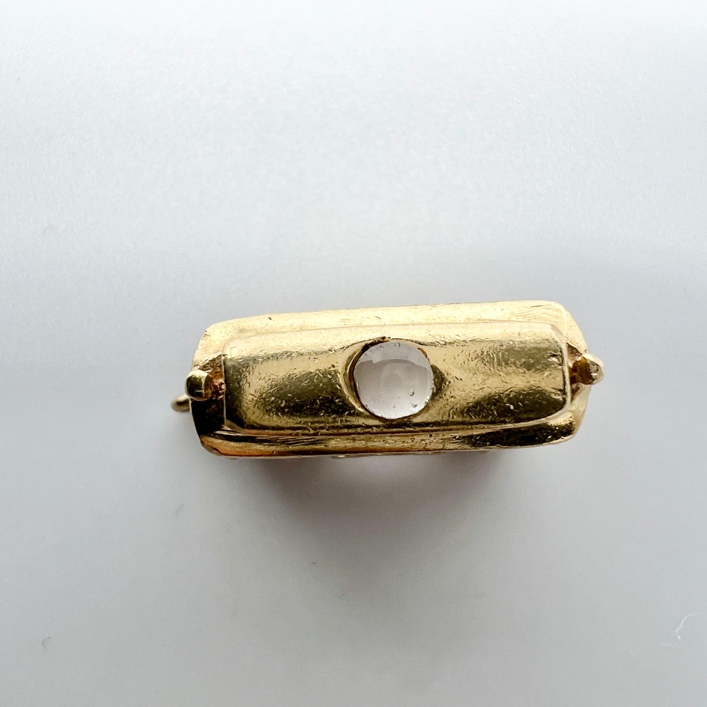 Vintage 14K Gold Quartz San Francisco Cable Car Charm.