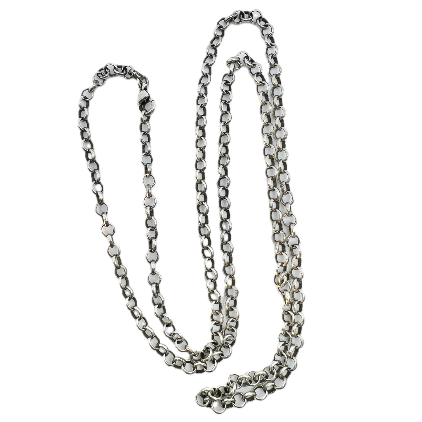 Kalevala Koru, Finland. Vintage 27.5 inch Sterling Silver Chain Necklace.