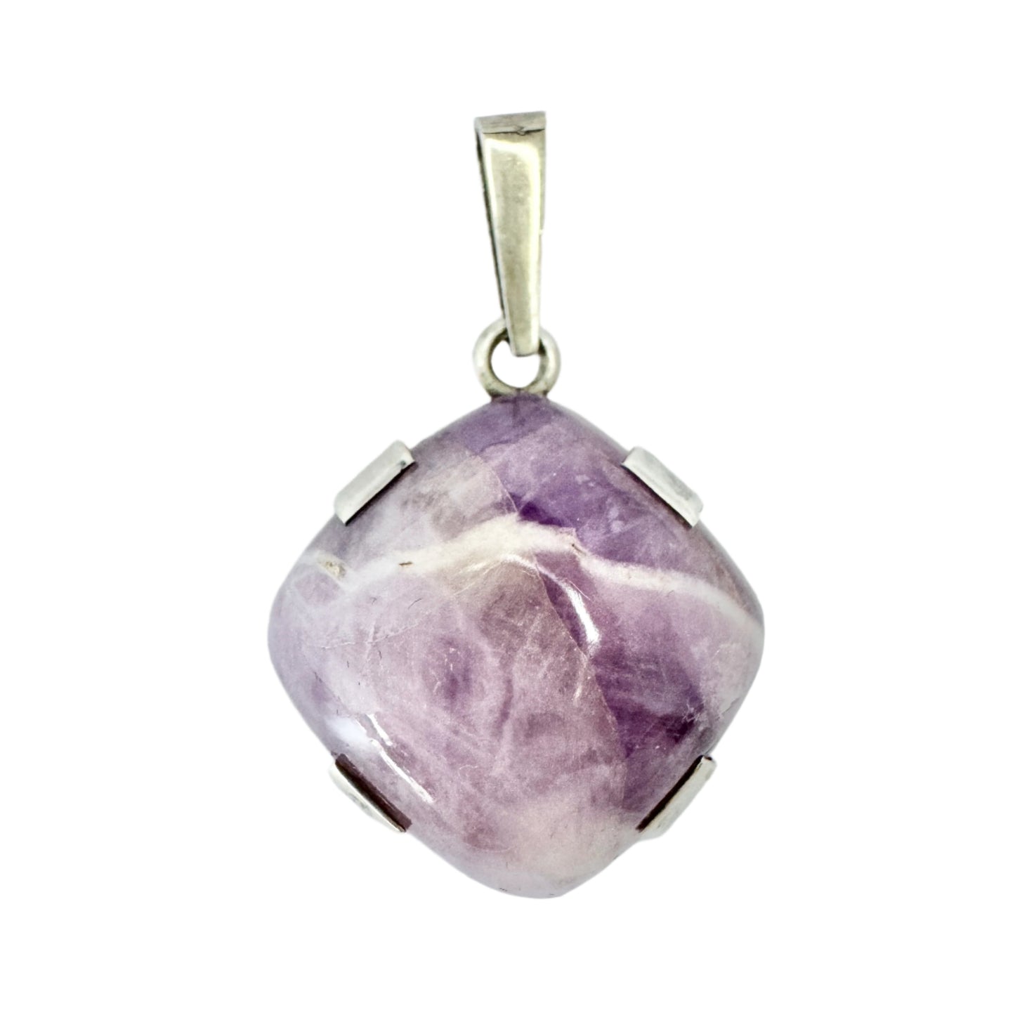 Pentti Oksanen, Finland 1967. Vintage Solid Silver Amethyst Pendant.