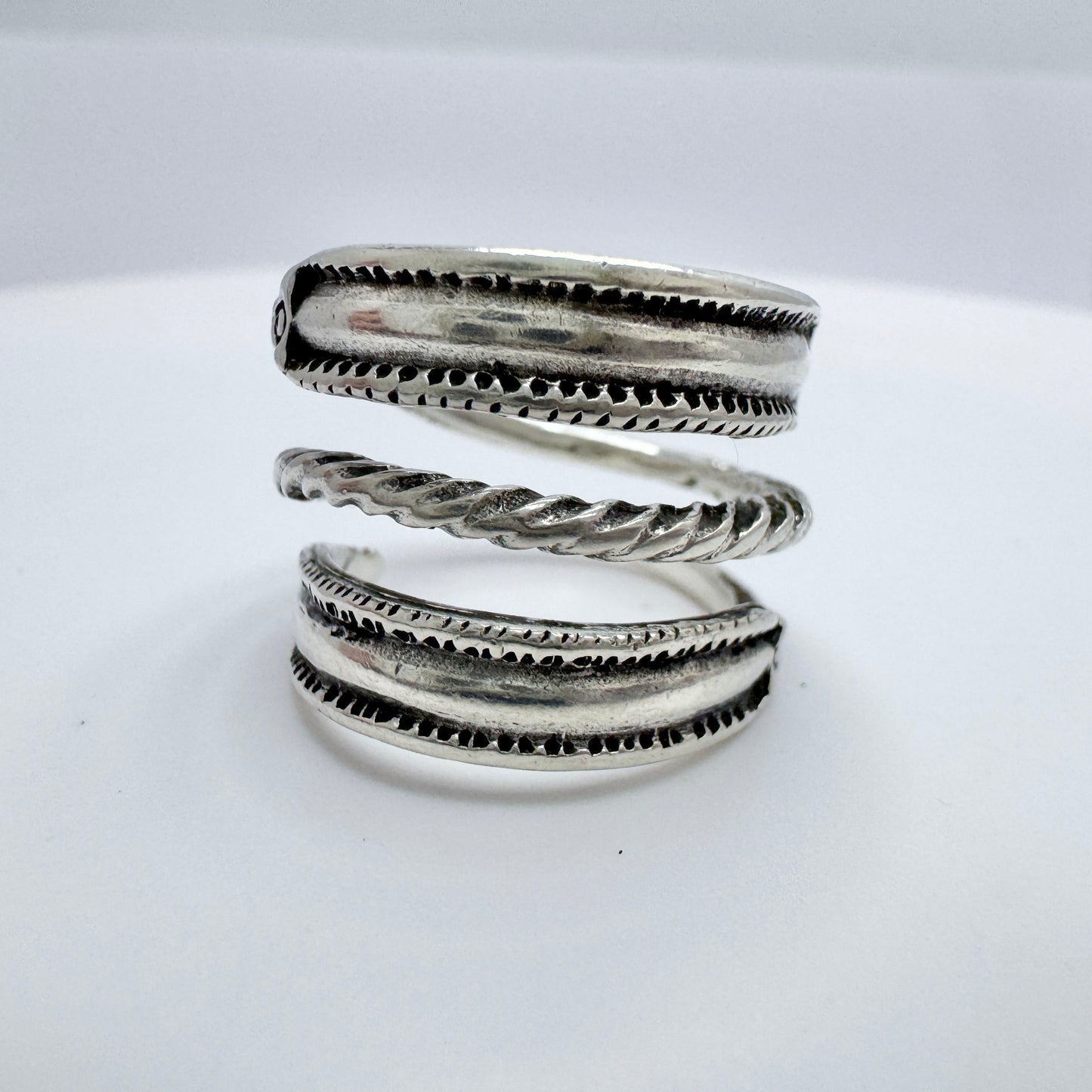 Bengt Hallberg, Sweden. Vintage Sterling Silver Viking Copy Ring.