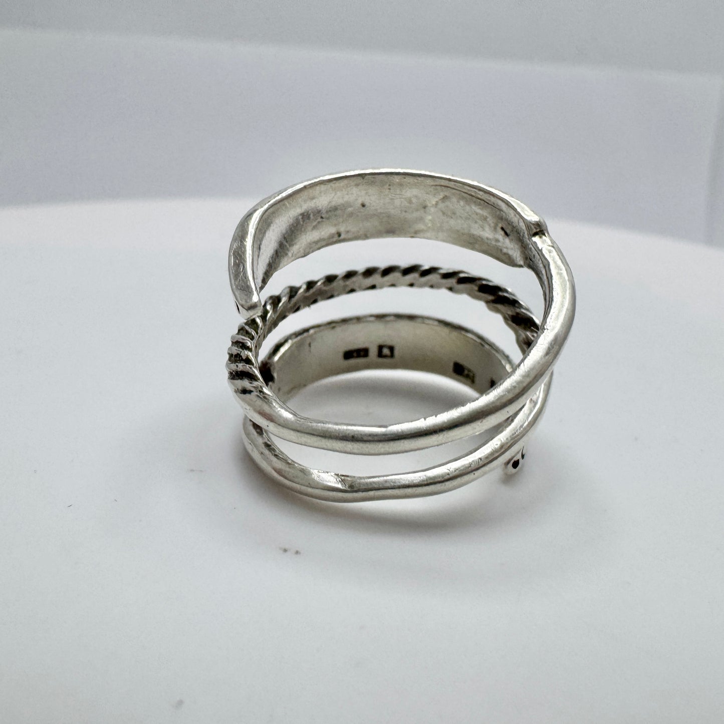 Bengt Hallberg, Sweden. Vintage Sterling Silver Viking Copy Ring.