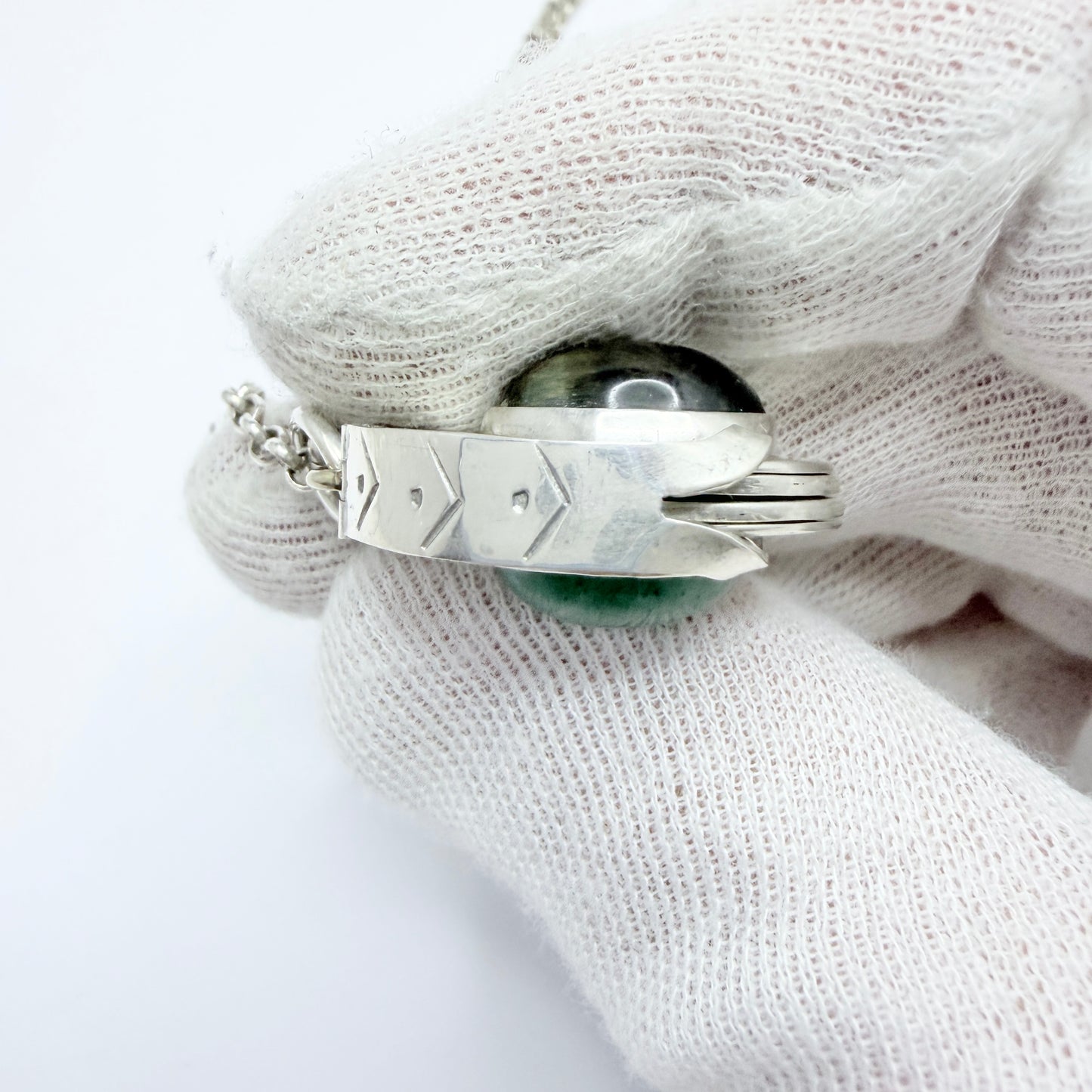 Mexico. Vintage Sterling Silver Multi Photo Fold-out Locket Necklace.