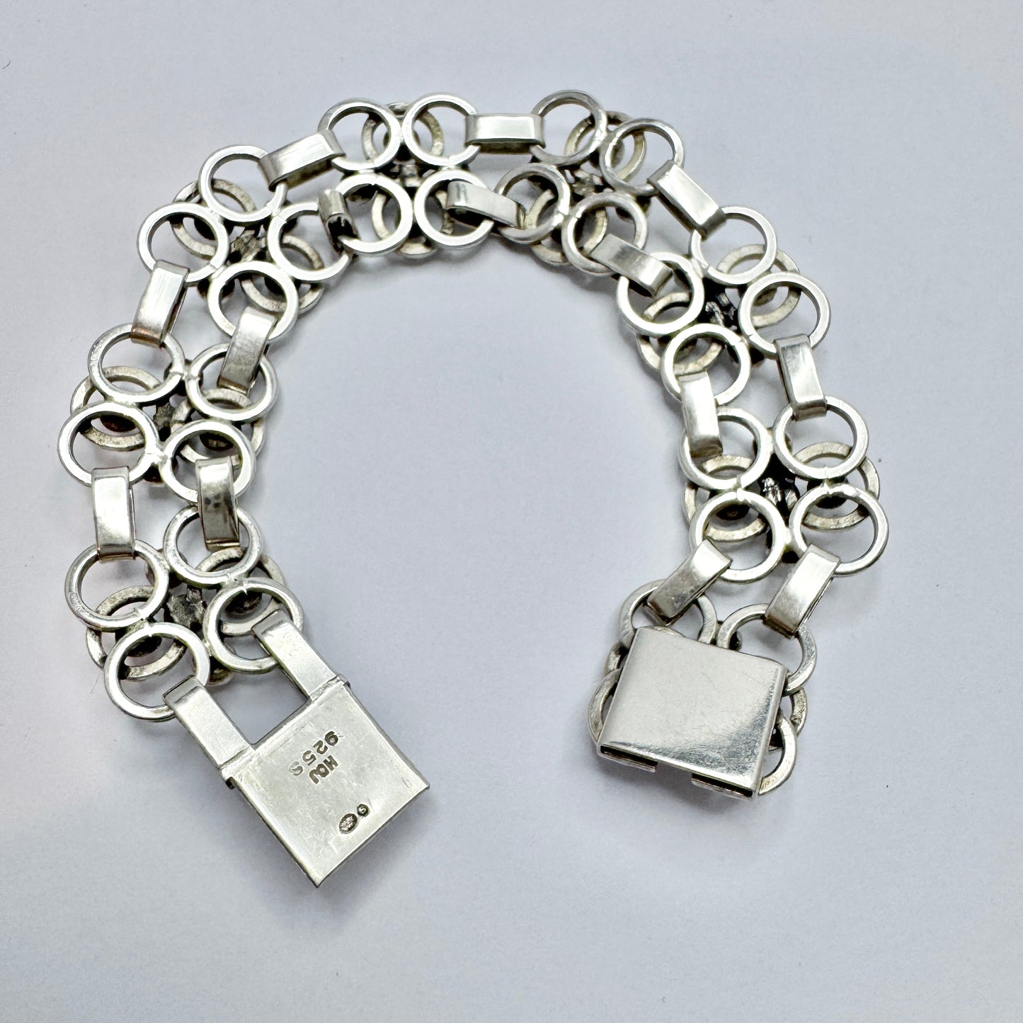 Hermann Ole Jacobsen, Denmark ca 1950. Vintage Sterling Silver Bracelet.