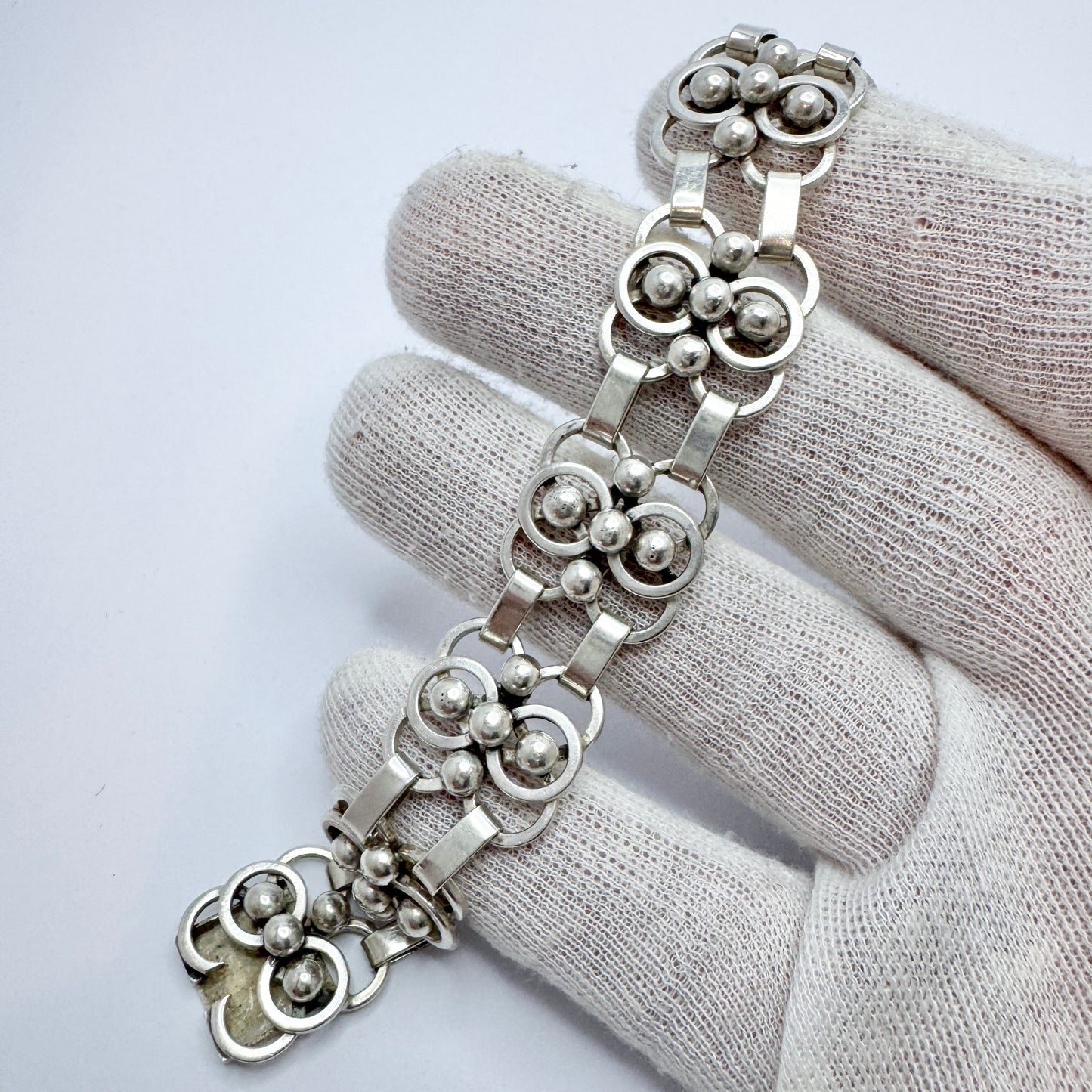 Hermann Ole Jacobsen, Denmark ca 1950. Vintage Sterling Silver Bracelet.