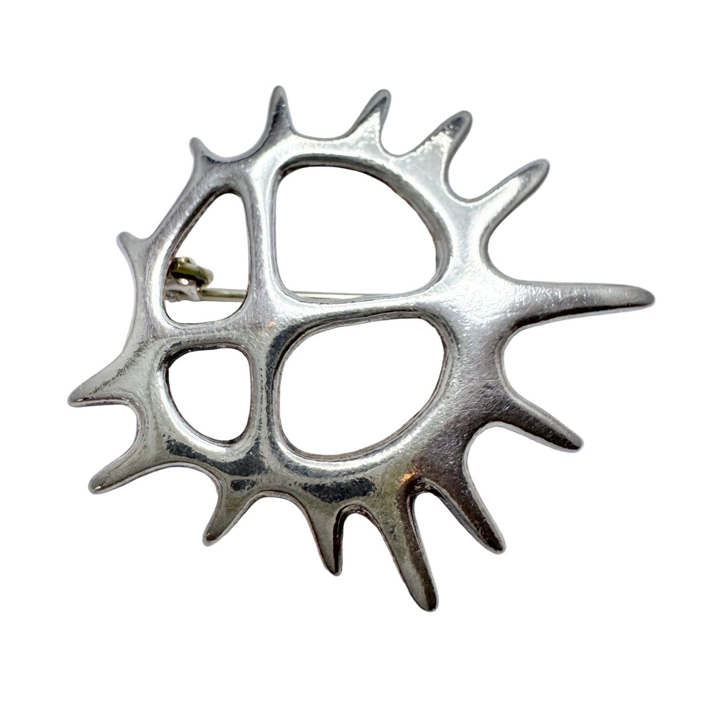 TANA, Norway. Vintage Sterling Silver Brooch. Midnight Sun.