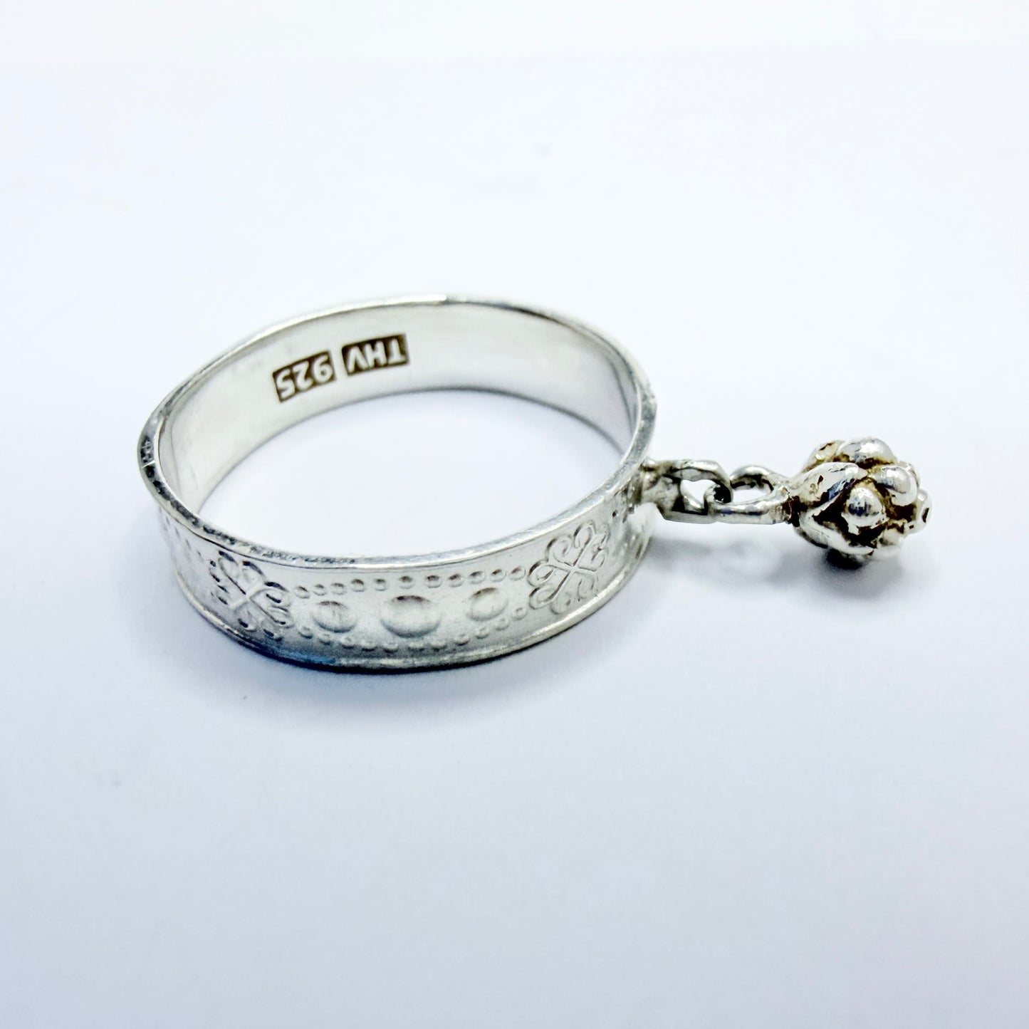 North Sweden. Sterling Silver Artic Raspberry Charm Ring.