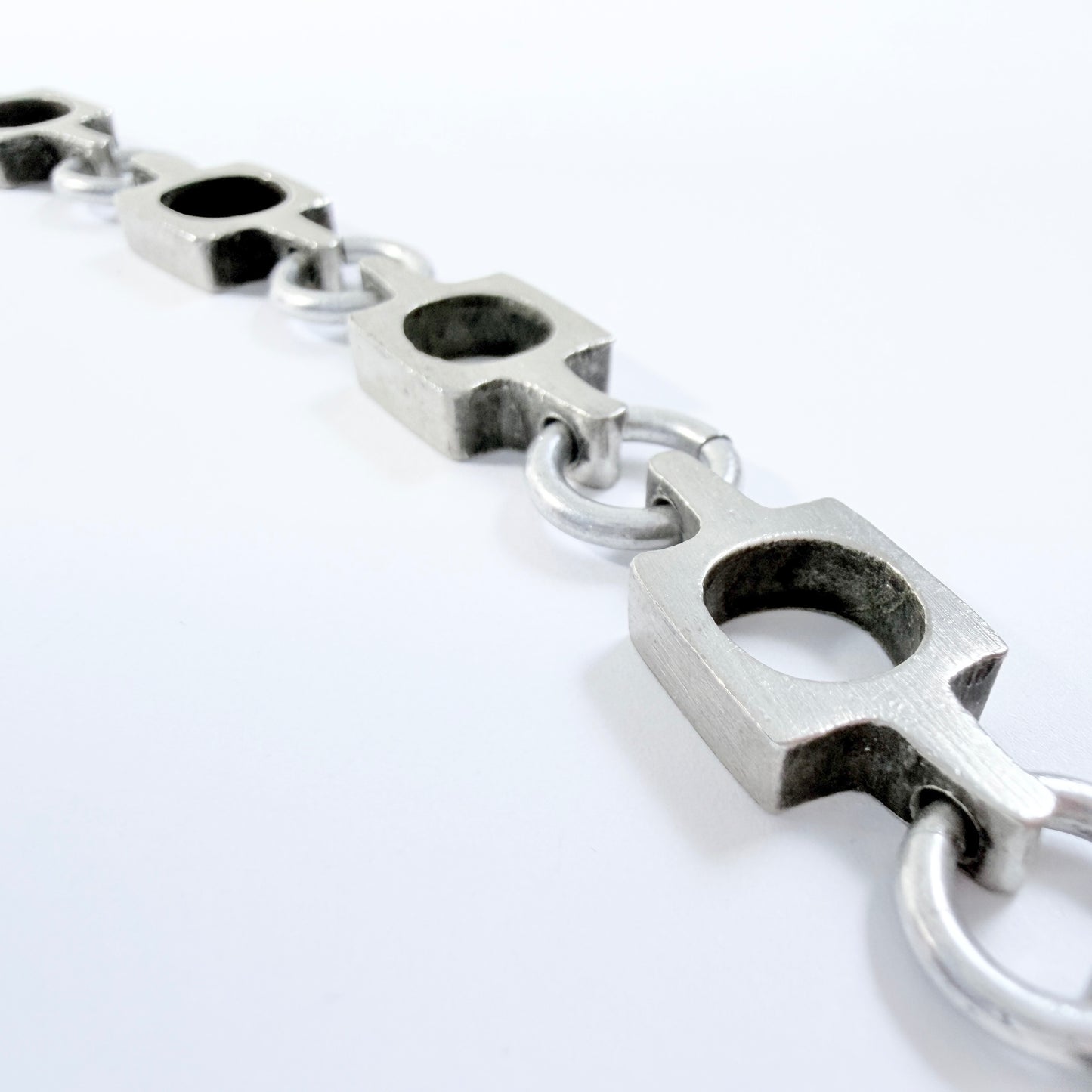 Rune Carlsson, Sweden. Vintage Modernist Pewter Necklace.