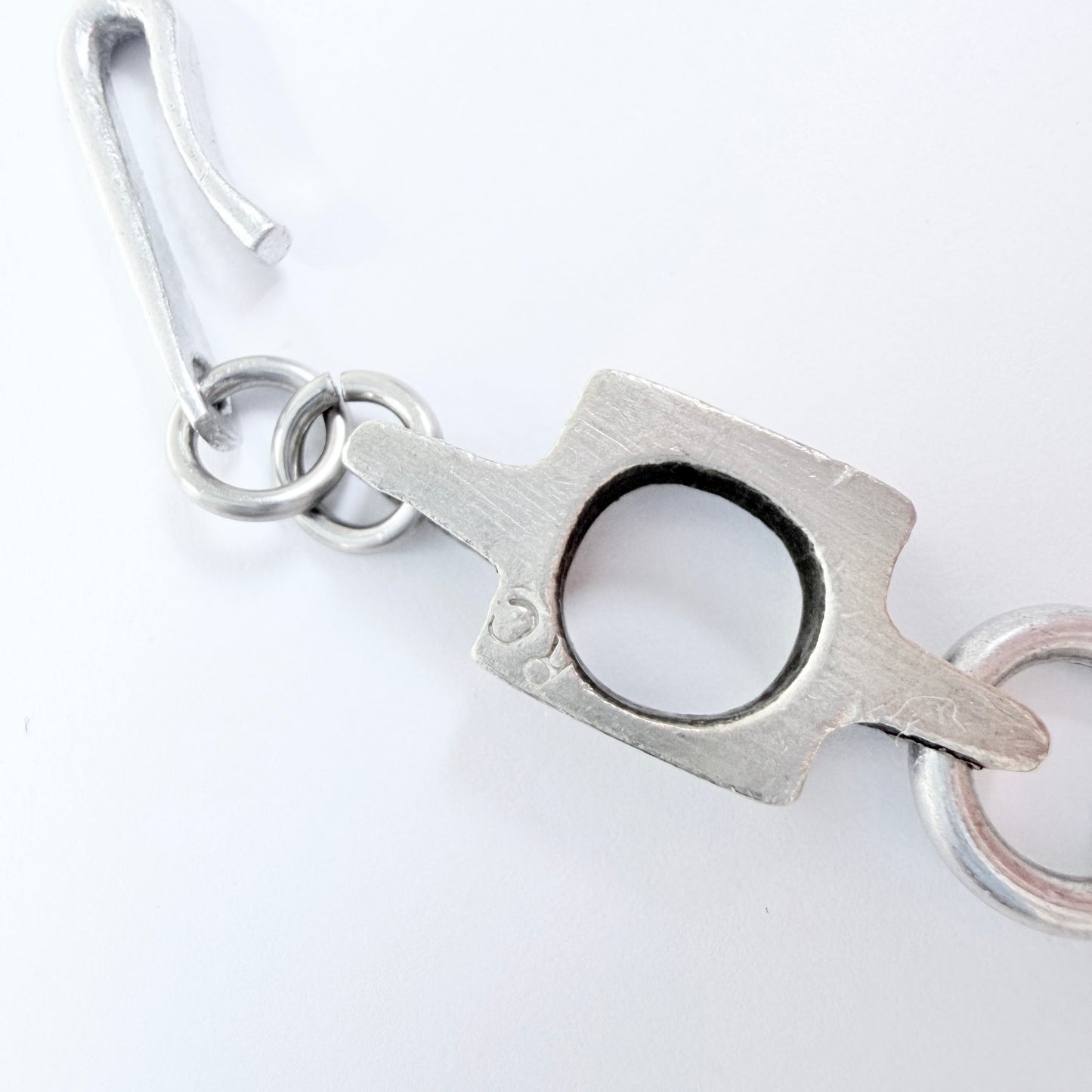 Rune Carlsson, Sweden. Vintage Modernist Pewter Necklace.