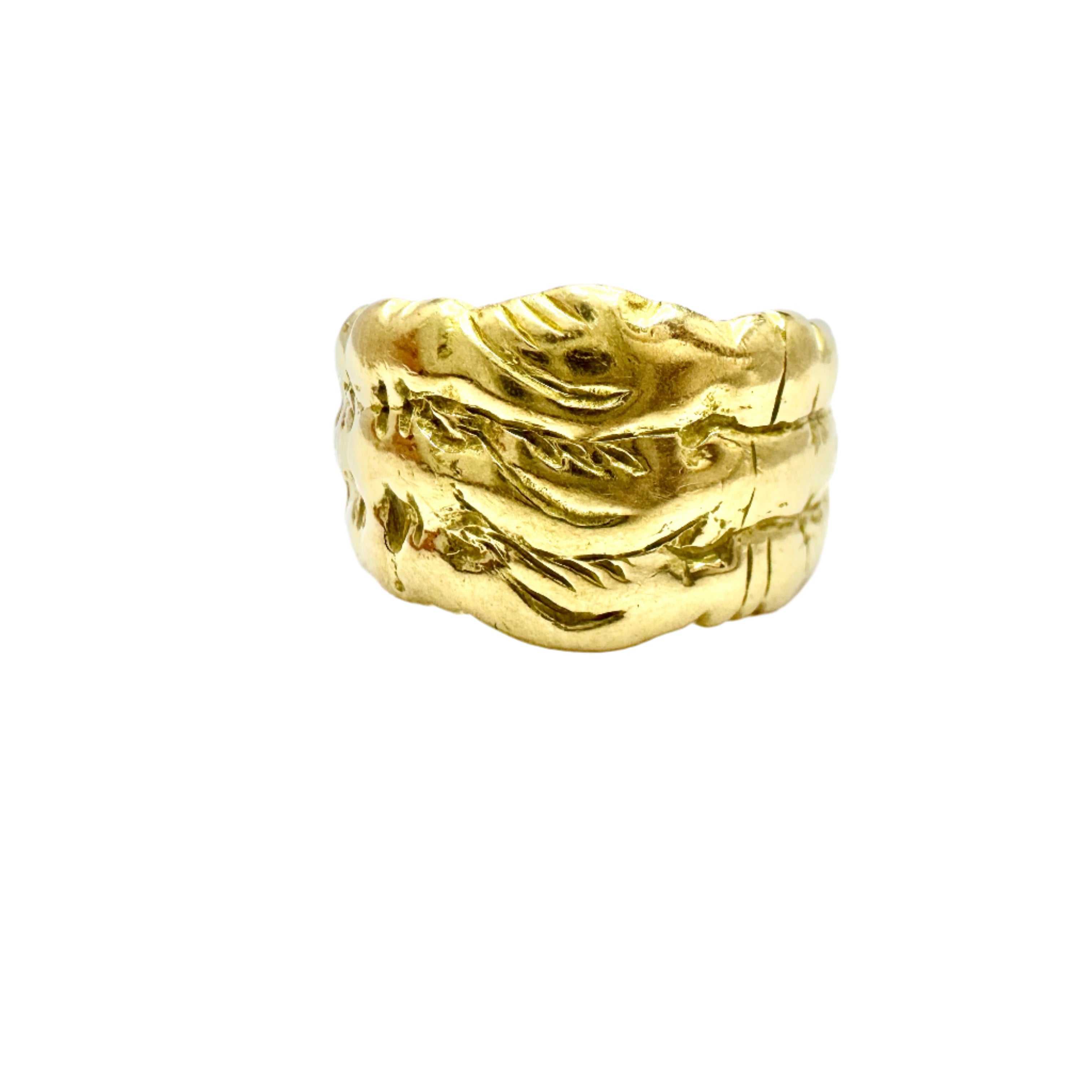 Beng Hallberg, Sweden Vintage Medieval Copy 18k Gold Ring. – T