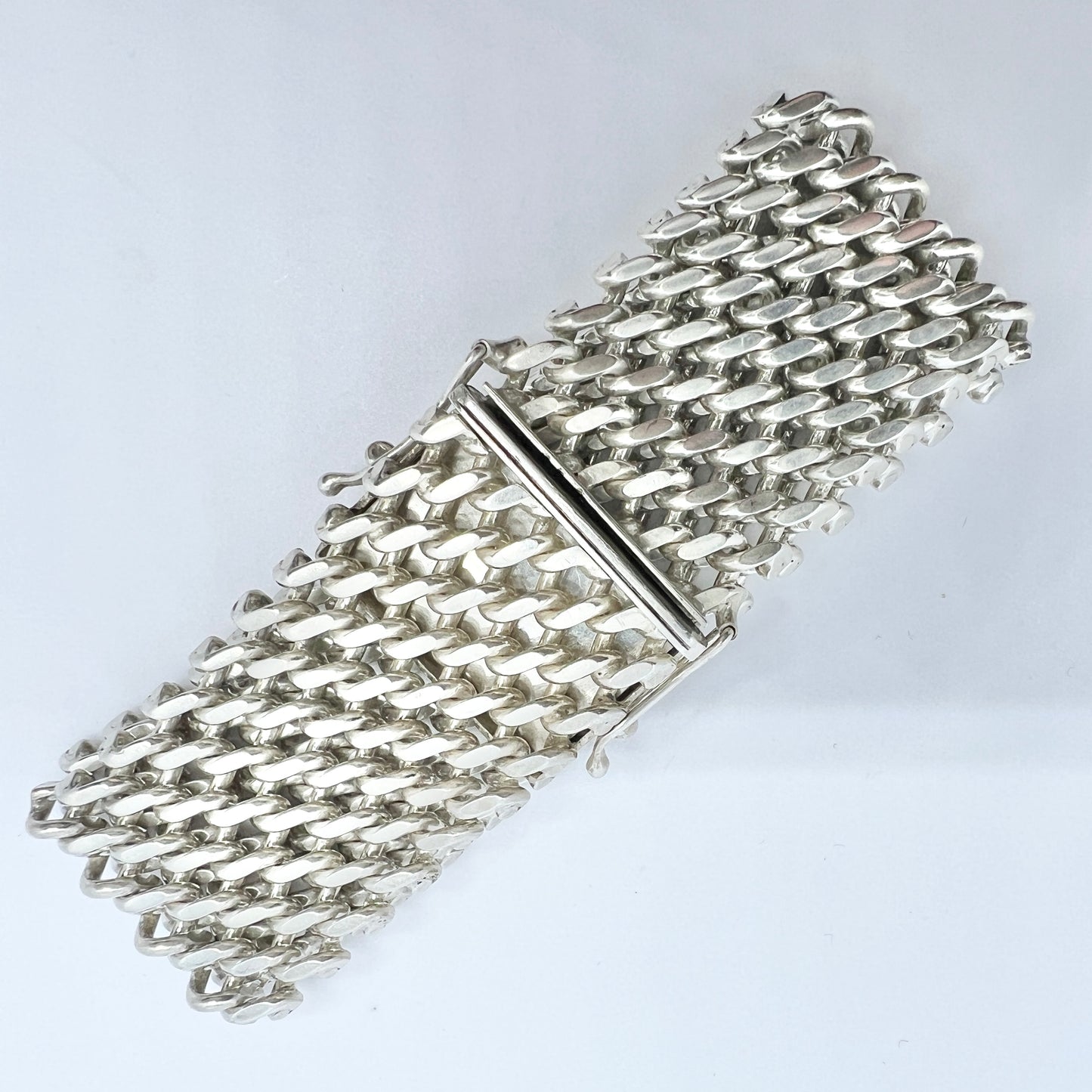 Jo-Ans, Sweden 1975. Chunky Vintage Solid Silver Bracelet.