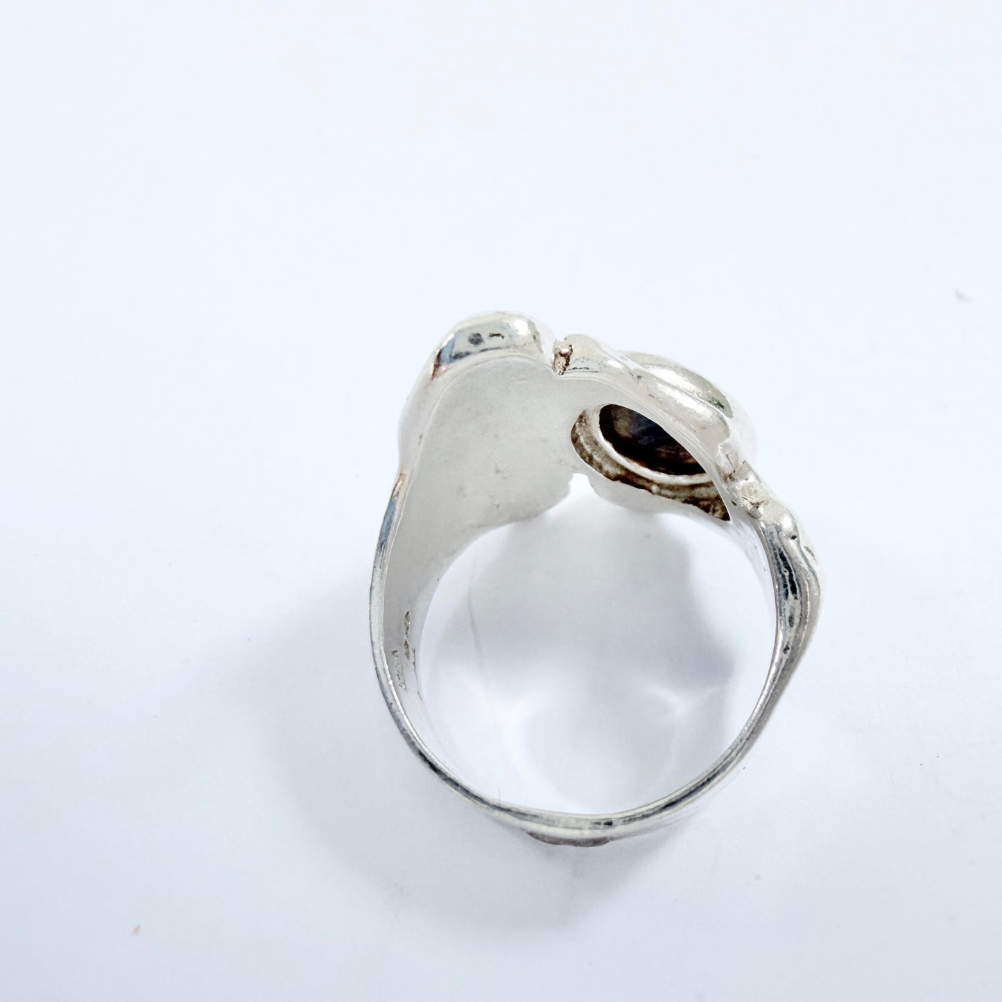 Sweden 1970s. vintage Sterling Silver Bergslagen-stone Ring.