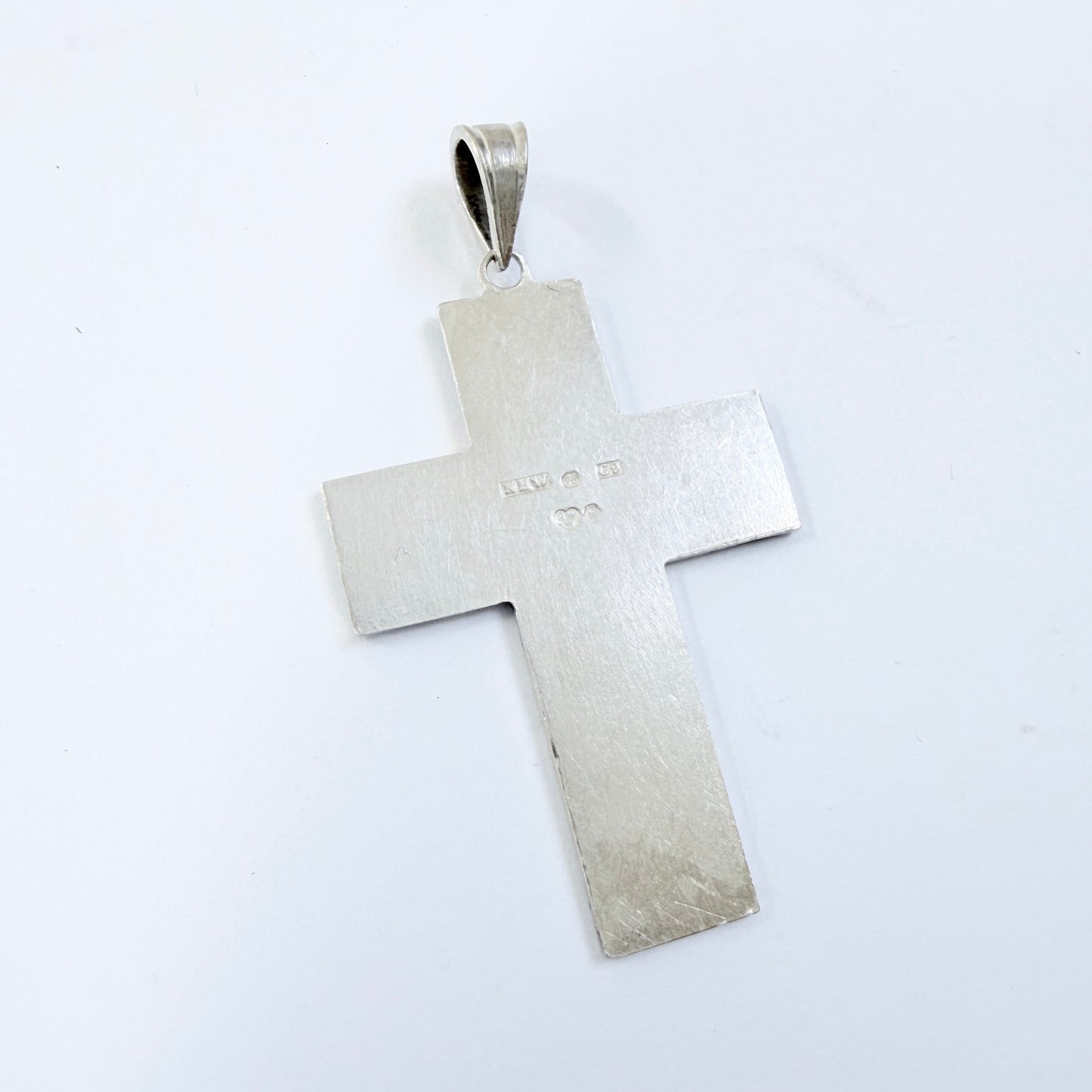Nils Widberg, Sweden 1957. Vintage Solid Silver Cross Pendant.
