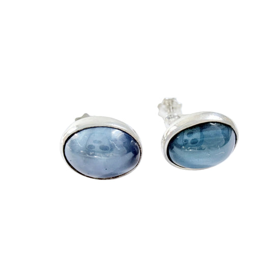 O Nordström Sweden ca 1960. Vintage Solid SIlver Bergslagen-stone Earrings.