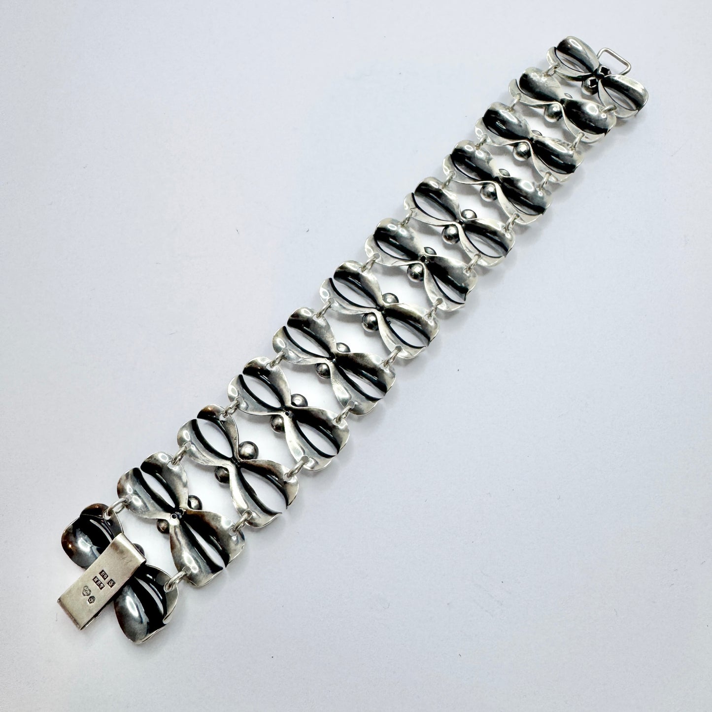 Raag & Pärno, Sweden 1954. Vintage Sterling Silver Bracelet.