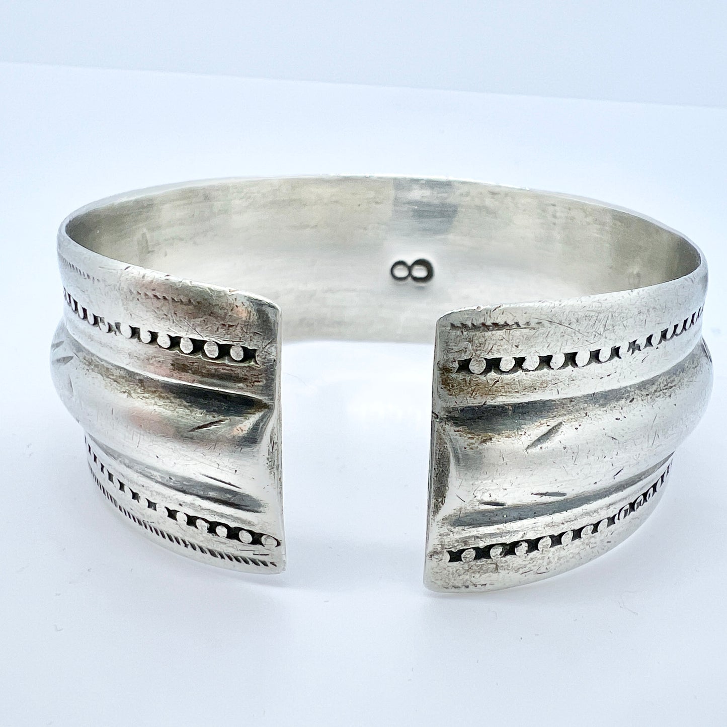 Tunisia Early 1900s, Chunky Solid Silver Cuff Berber Bracelet