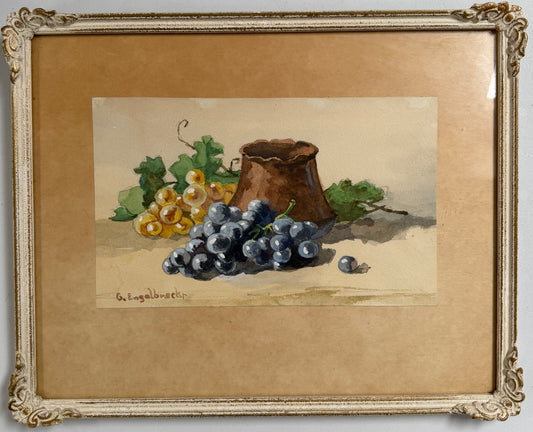 Sweden ca 1940s. Vintage Still Life Watercolor Painting.