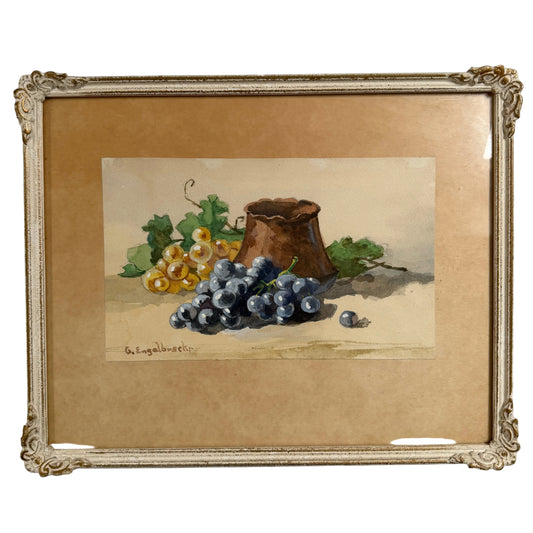 Sweden ca 1940s. Vintage Still Life Watercolor Painting.