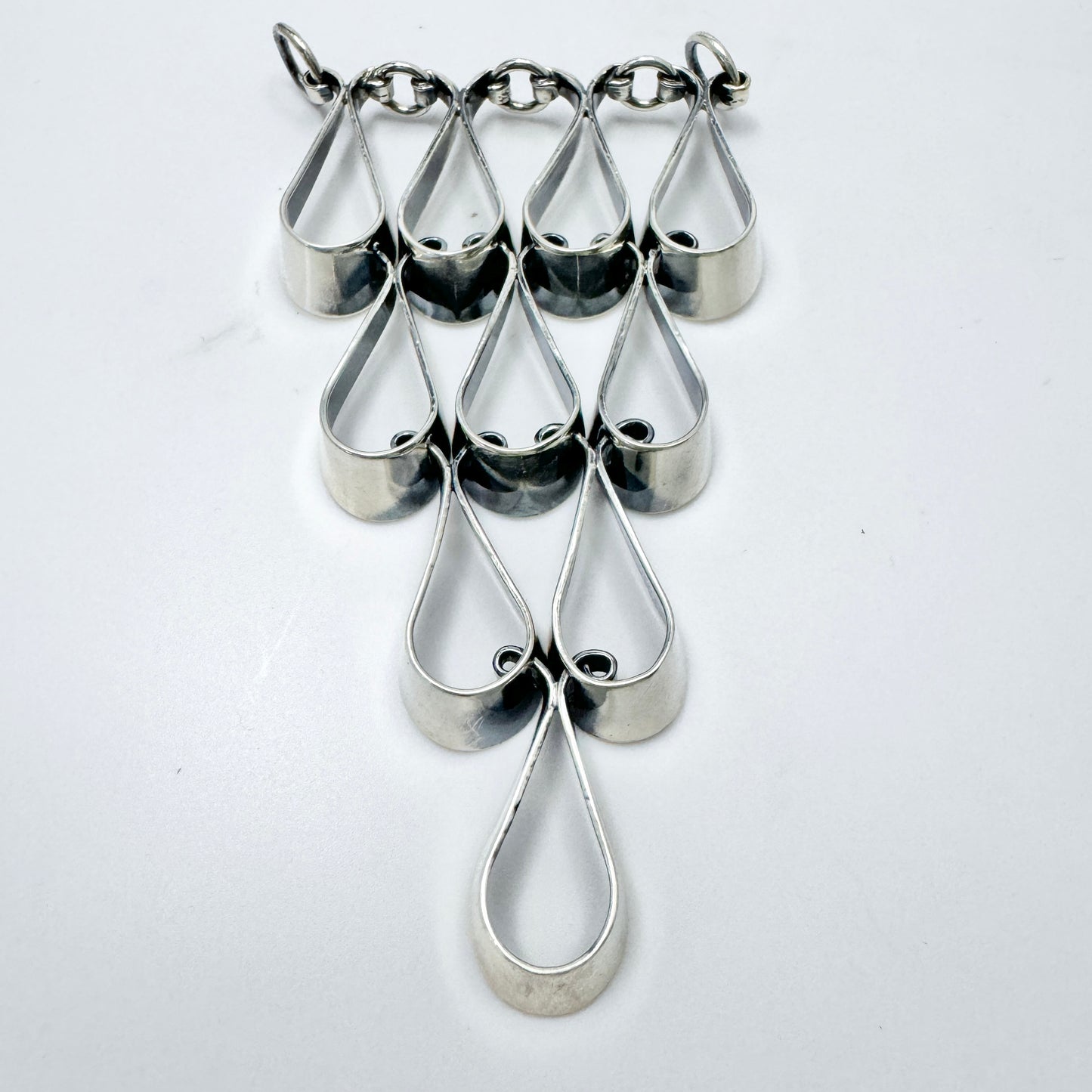 Erik Granit, Finland 1962. Large Solid Silver Pendant.