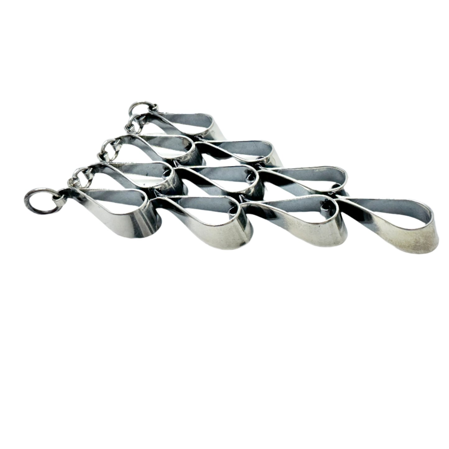 Erik Granit, Finland 1962. Large Solid Silver Pendant.