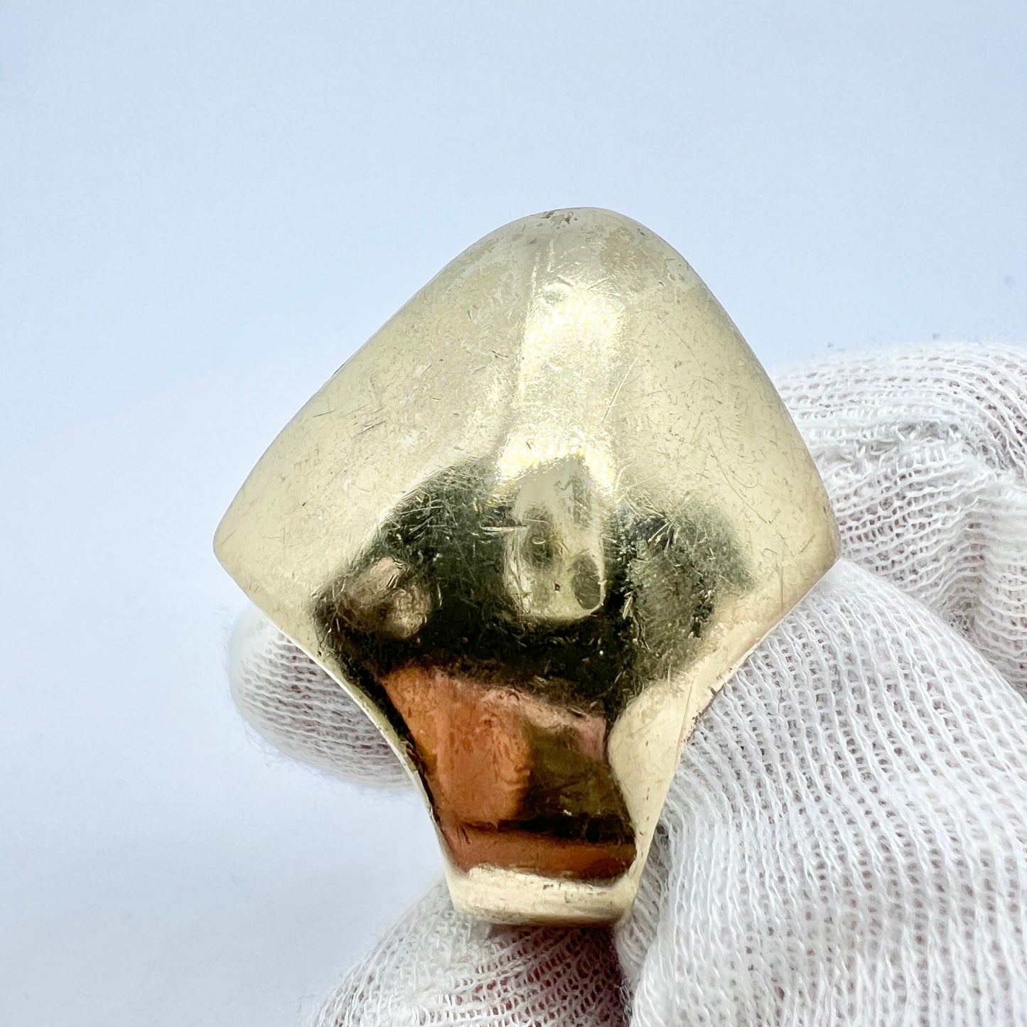 Bjorn Weckstrom for Lapponia Finland early 1970s. Bold Vintage Flame Bronze Ring. Design: Heinkel