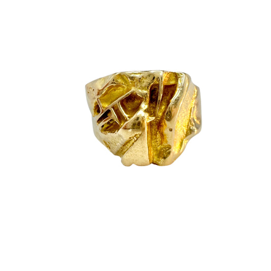 Björn Weckström for Lapponia, Finland. Vintage 18k Gold Ring. Design: Samurai