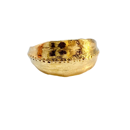 Bengt Hallberg, Sweden. Vintage 18k Gold Viking Copy Ring.