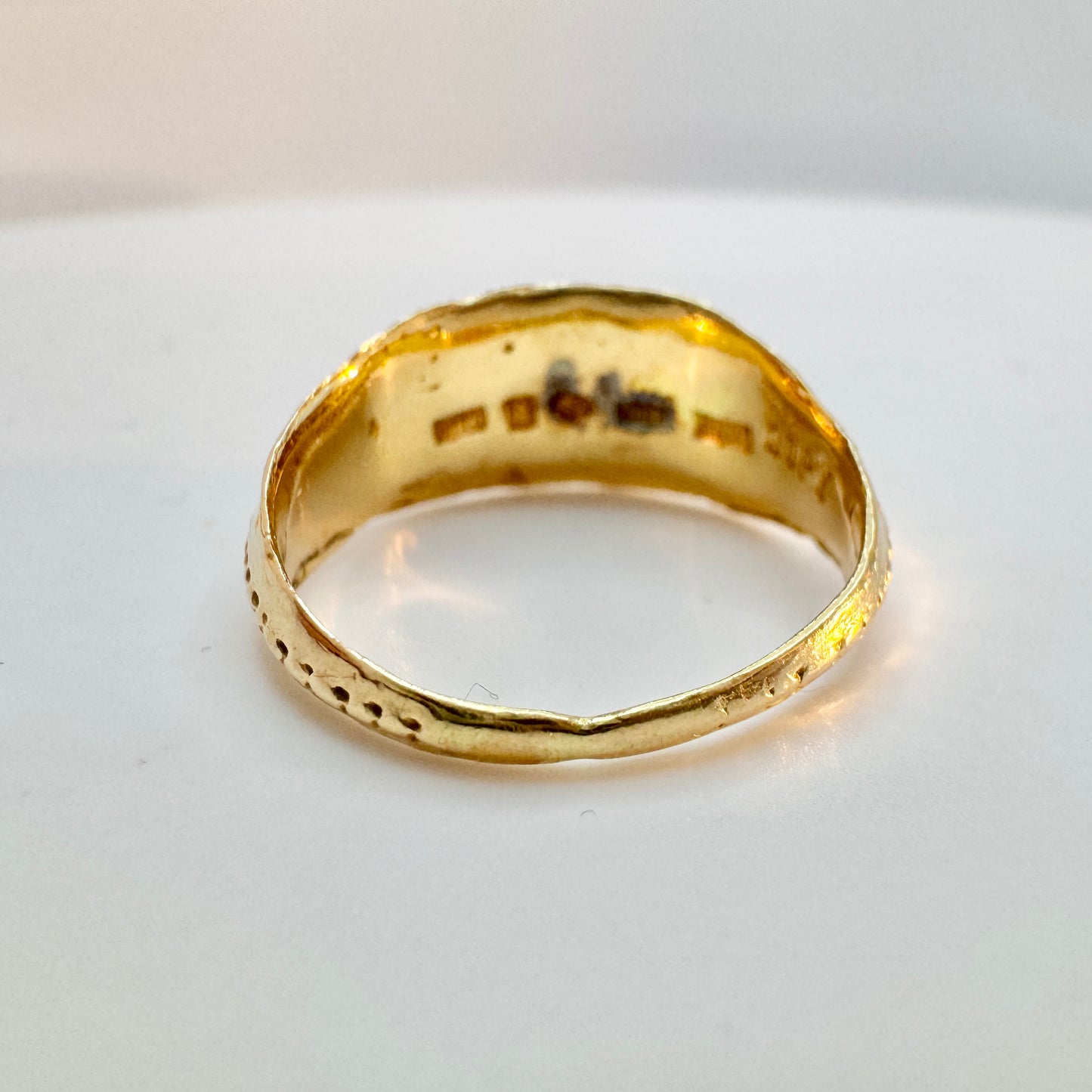 Bengt Hallberg, Sweden. Vintage 18k Gold Viking Copy Ring.