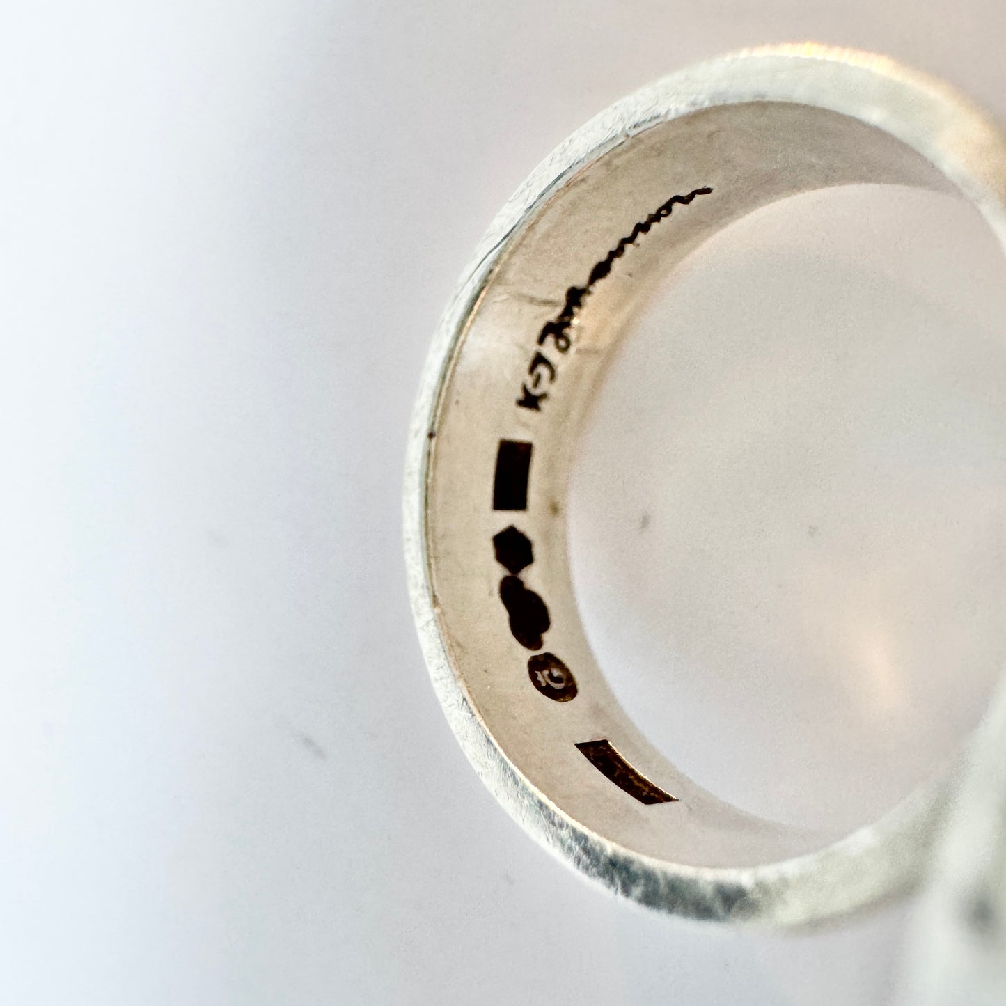Karl Ingvar Johansson, Gothenburg Sweden 1971. Vintage Sterling Silver Ring. Signed.