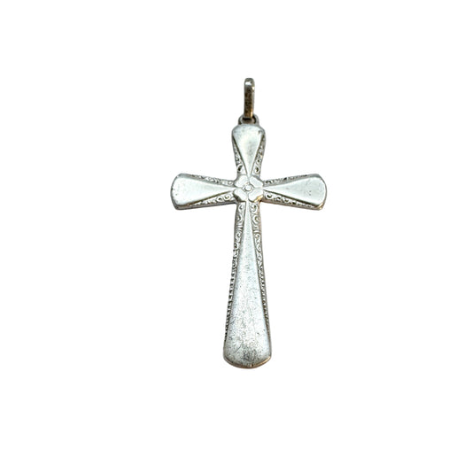 Svedboms, Sweden 1946. Vintage Solid Silver Cross Pendant.