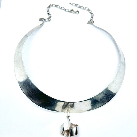 Andreas Daub, Germany 1960-70s Vintage 835 Silver Necklace.