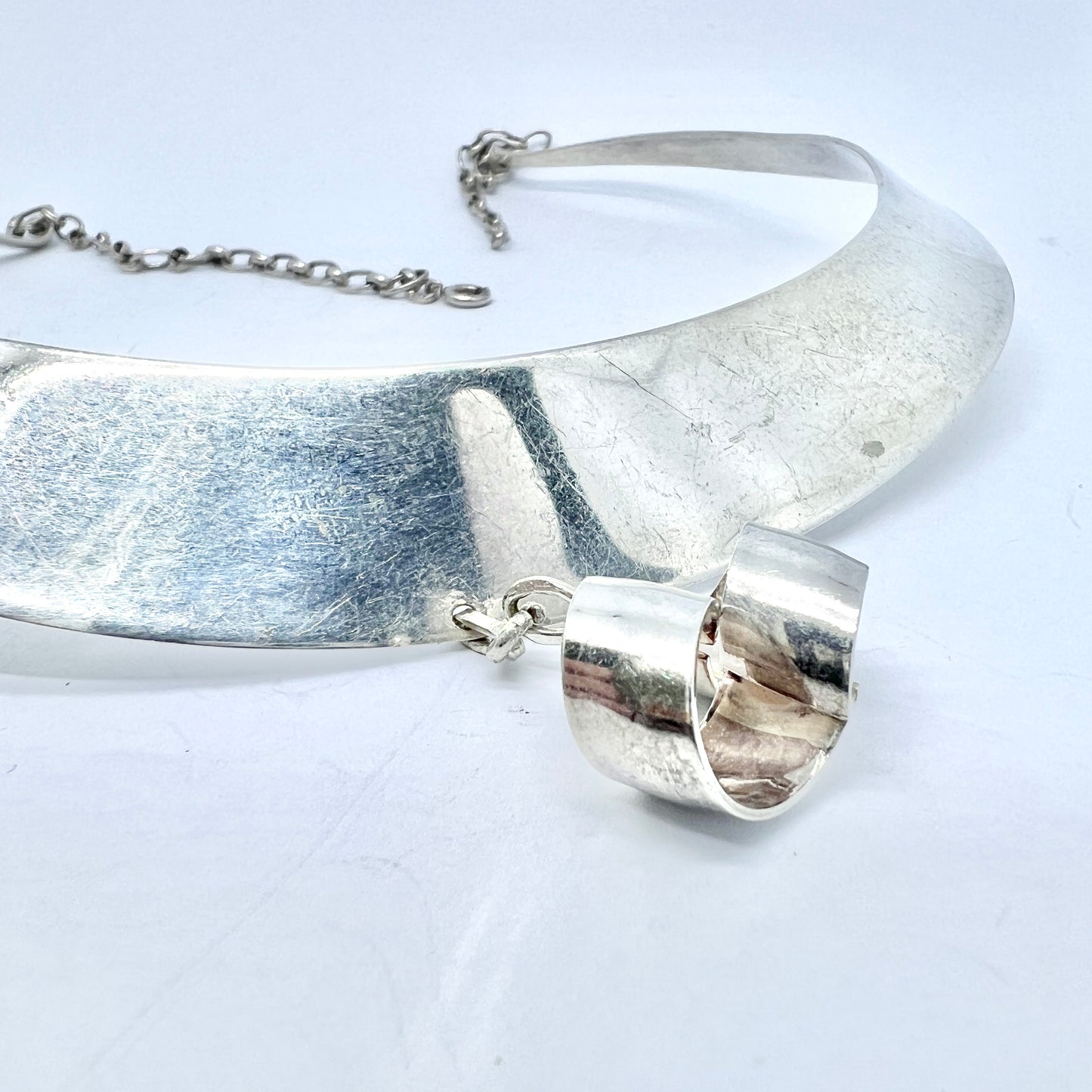 Andreas Daub, Germany 1960-70s Vintage 835 Silver Necklace.