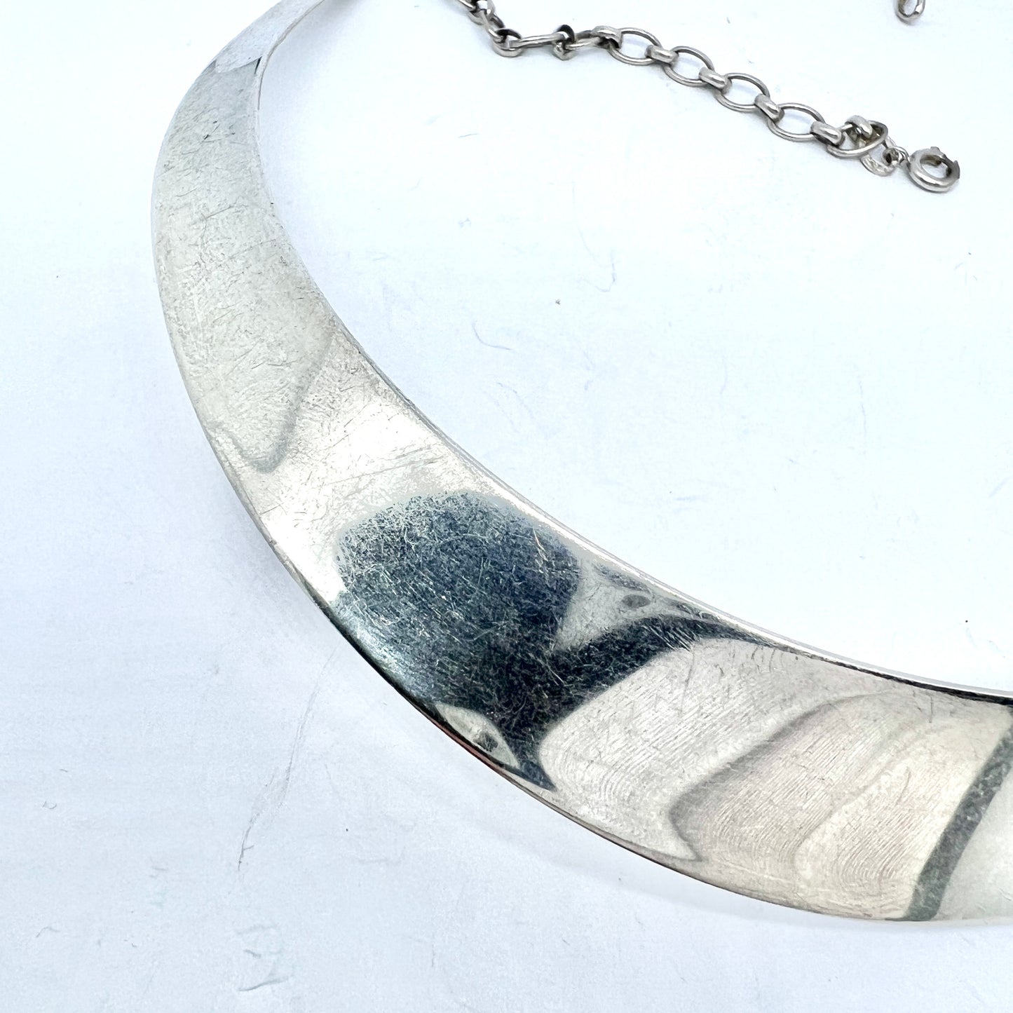 Andreas Daub, Germany 1960-70s Vintage 835 Silver Necklace.