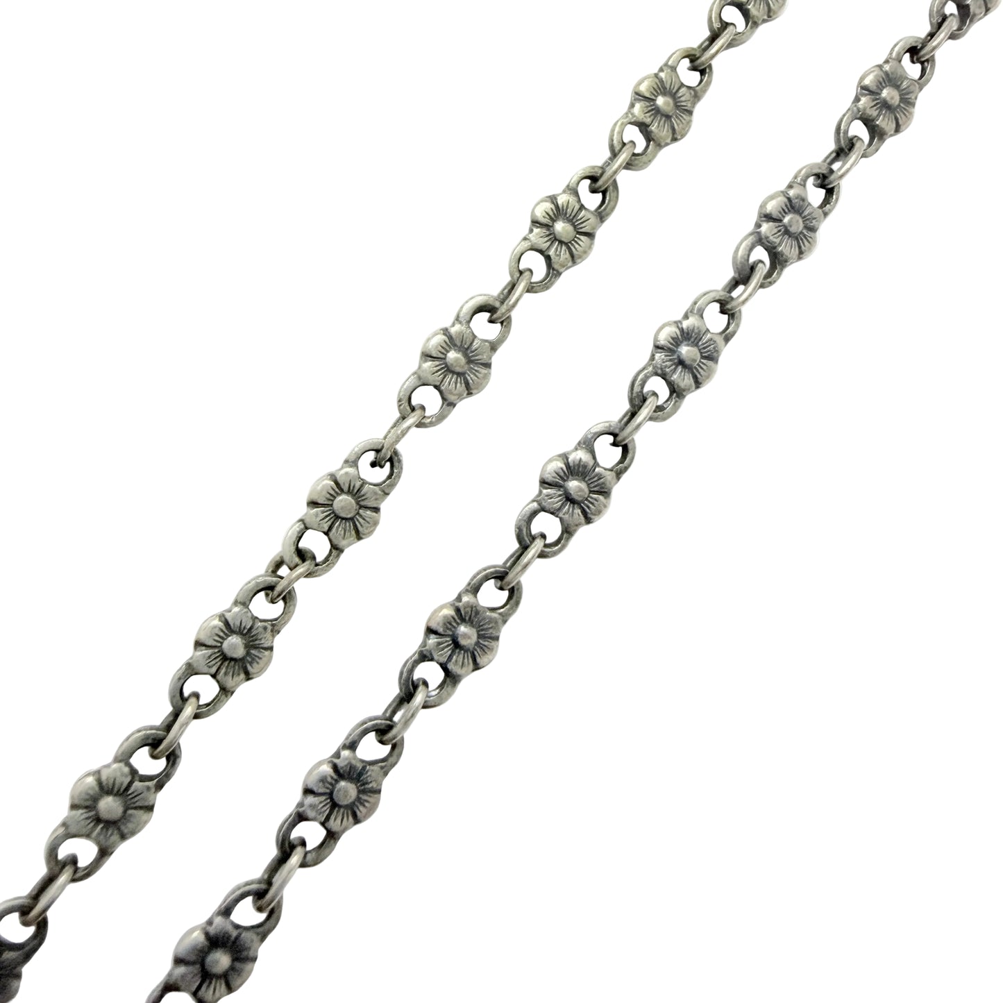 Sweden c 1940s. Vintage 27" Flower Chain Necklace.