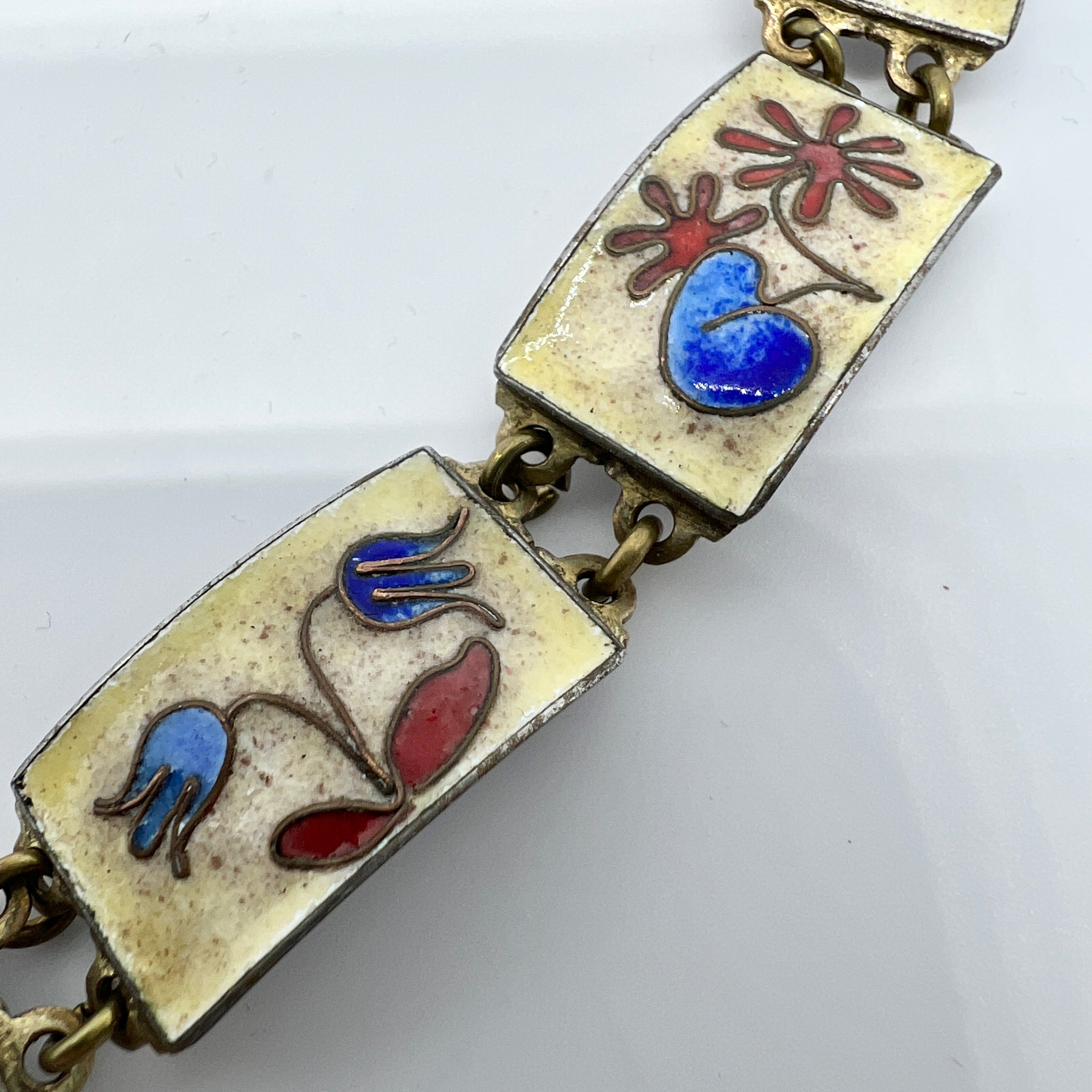 Vintage 1950's online Perli Werkstatte Matte Enamel Bracelet/vintage/perli/german/mid century/enamel/matte enamel/jewelry/bracelet/unisex