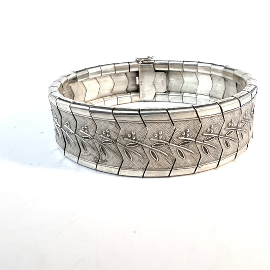 Sweden c 1950-60s. Chunky Sterling Silver Bracelet.