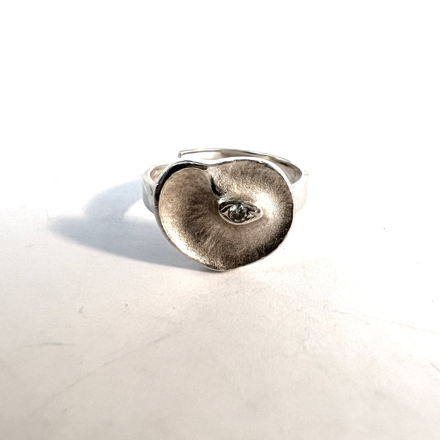 FinnFeelings, Finland 1999. Vintage Sterling Silver CZ Eye of the Soul Ring.