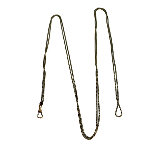 Antique 154cm / 60in Longuard Chain Gilt Metal. Pls read description.