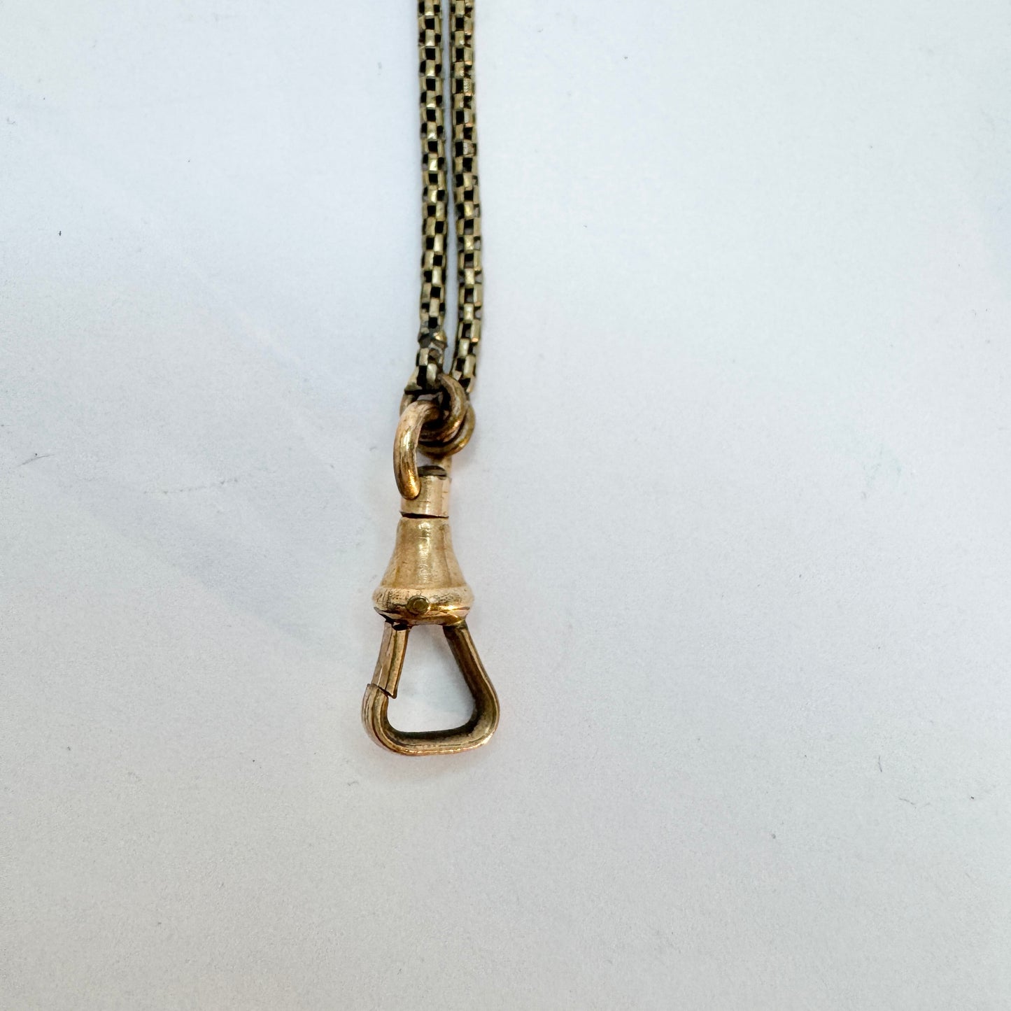 Antique 154cm / 60in Longuard Chain Gilt Metal. Pls read description.