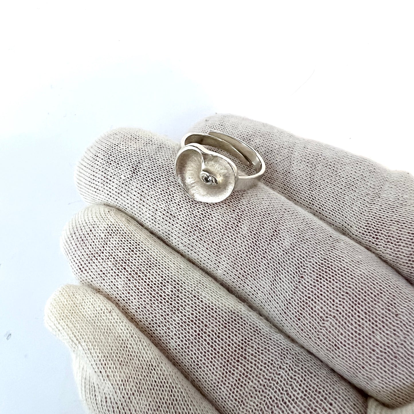 FinnFeelings, Finland 1999. Vintage Sterling Silver CZ Eye of the Soul Ring.