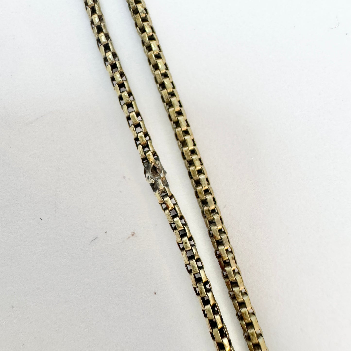 Antique 154cm / 60in Longuard Chain Gilt Metal. Pls read description.
