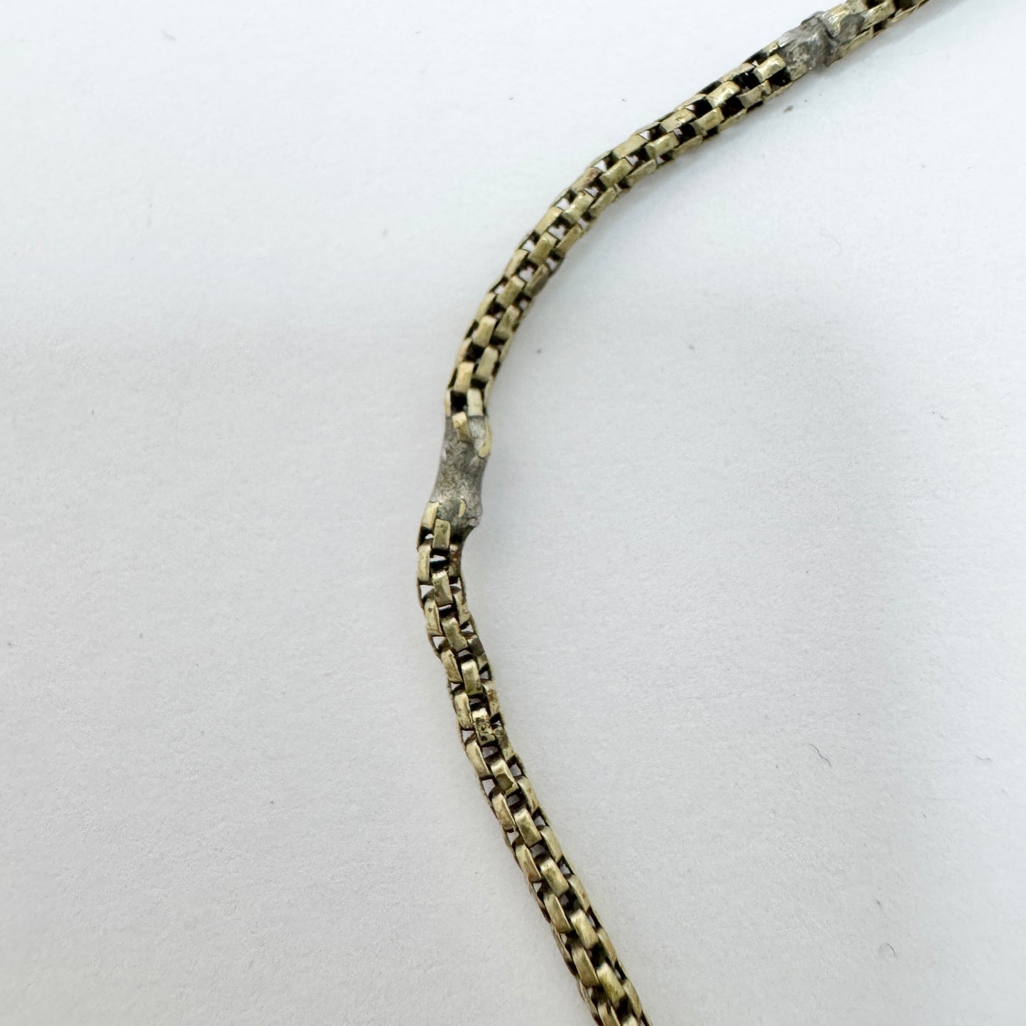 Antique 154cm / 60in Longuard Chain Gilt Metal. Pls read description.
