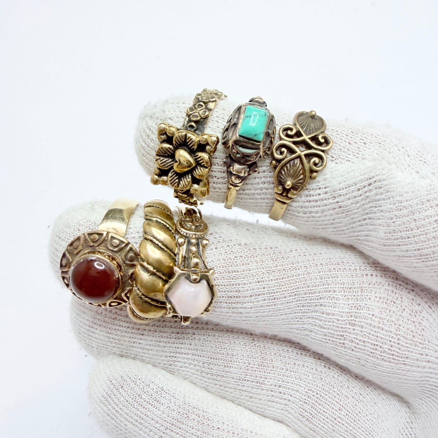Vintage Bronze Viking / the Middle Ages Copy Rings. Job-lot.