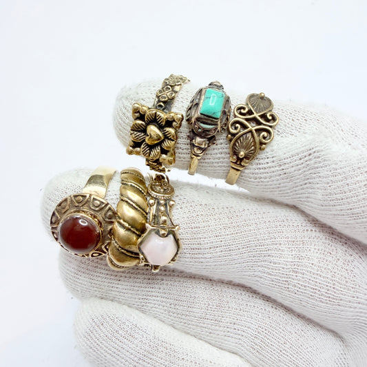 Vintage Bronze Viking / the Middle Ages Copy Rings. Job-lot.