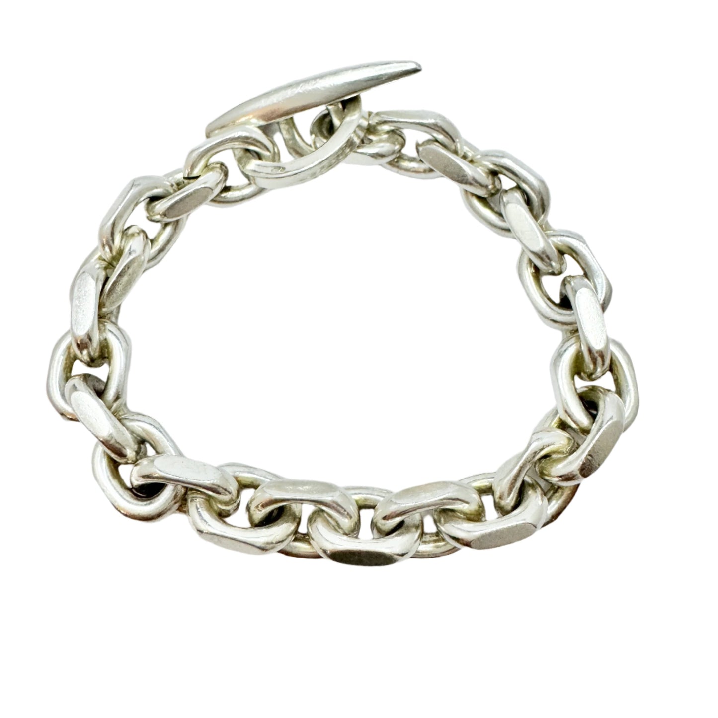 Denmark c 1960s. Chunky 2.9oz Sterling Silver Chain Bracelet.