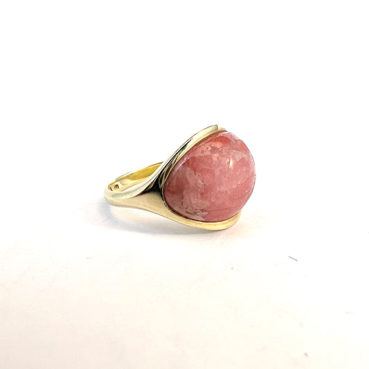 Vintage 14k Gold Rhodochrosite Ring.