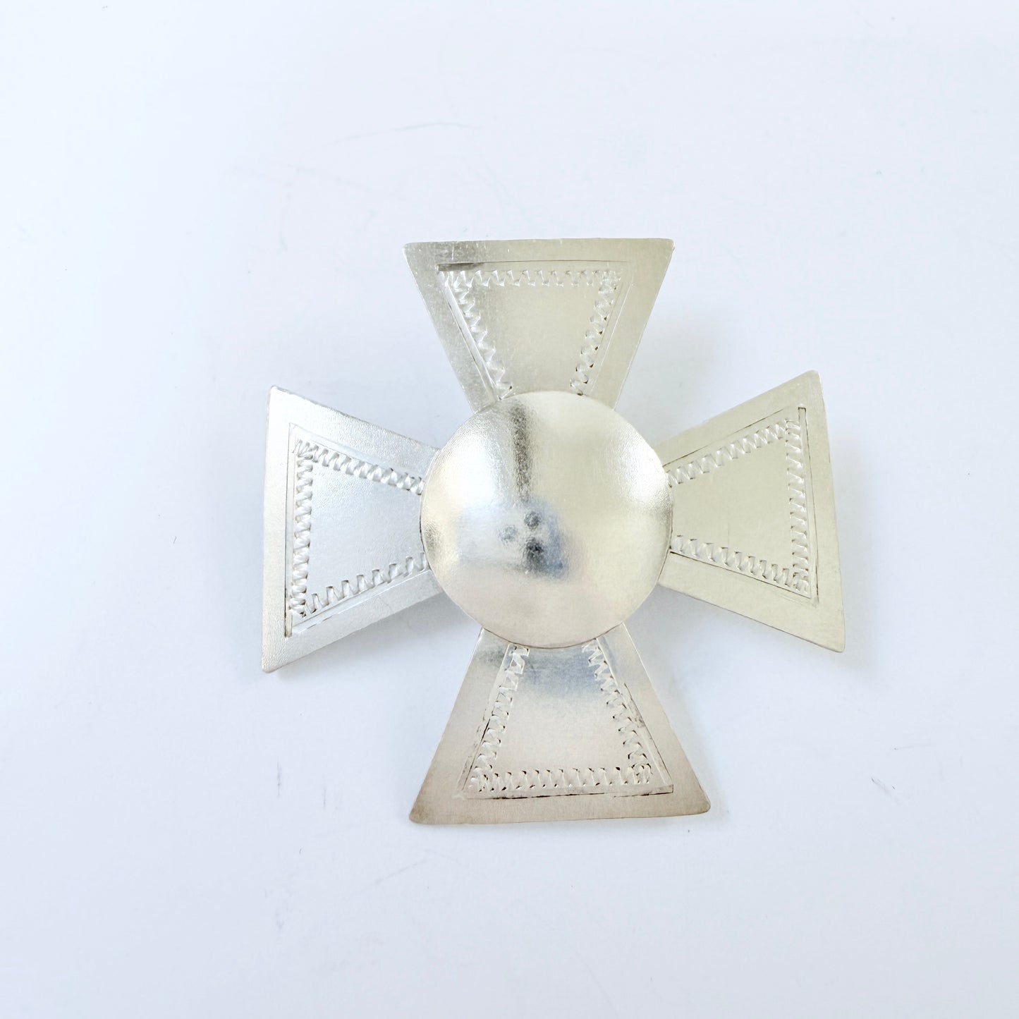 Bäckström, Sweden 1938. Vintage Solid Silver Nurse Badge Brooch.
