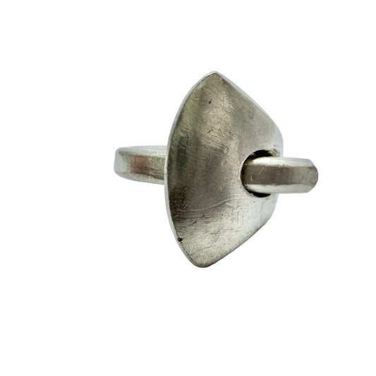 Bent Larsen, Denmark ca 1970s. Vintage Pewter Ring.