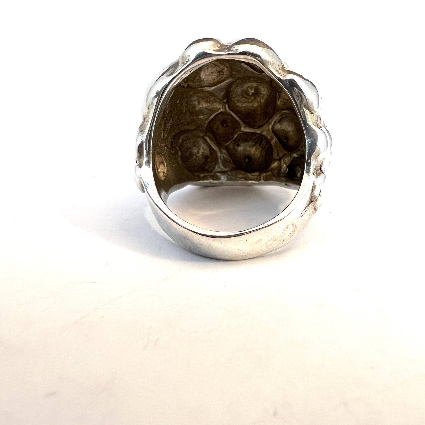 Vintage c 1960-70s. Sterling Silver Bombe Bubbles Ring