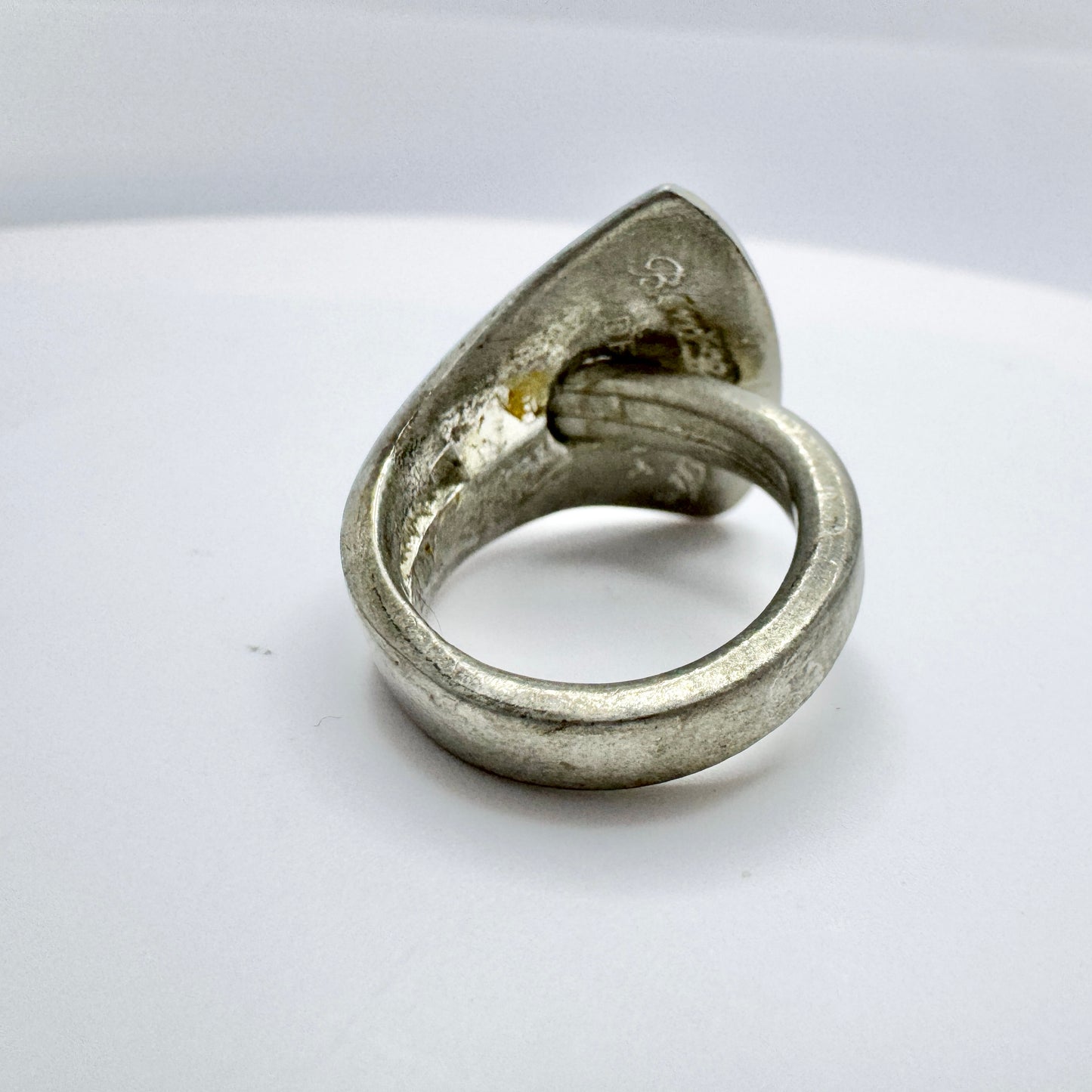 Bent Larsen, Denmark ca 1970s. Vintage Pewter Ring.