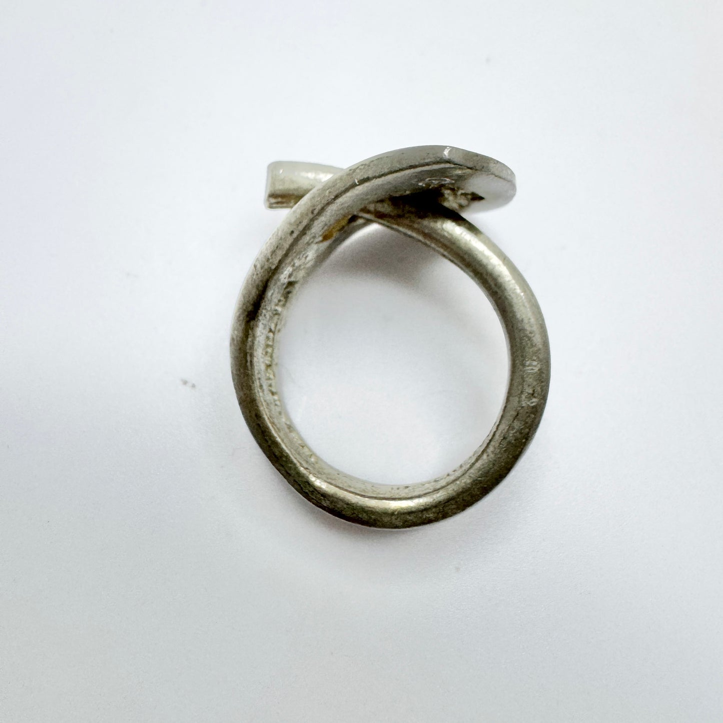 Bent Larsen, Denmark ca 1970s. Vintage Pewter Ring.